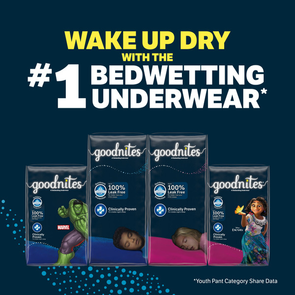 Goodnites Girls' Nighttime Bedwetting Underwear, Size XS (28-43 lbs) - Image 6