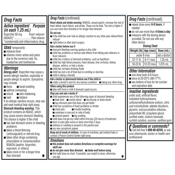 Advil Infant Pain Reliever and Fever Reducer - Image 6