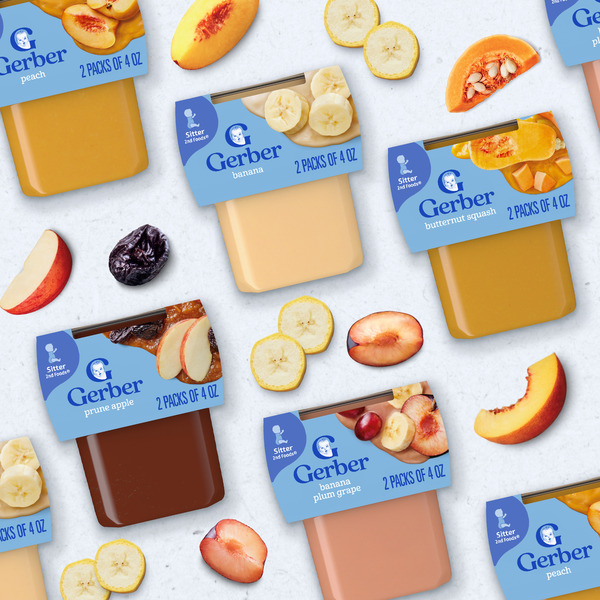 Gerber Stage 2 Baby Food Banana Blackberry Blueberry Puree Tubs Baby Puree - Image 6
