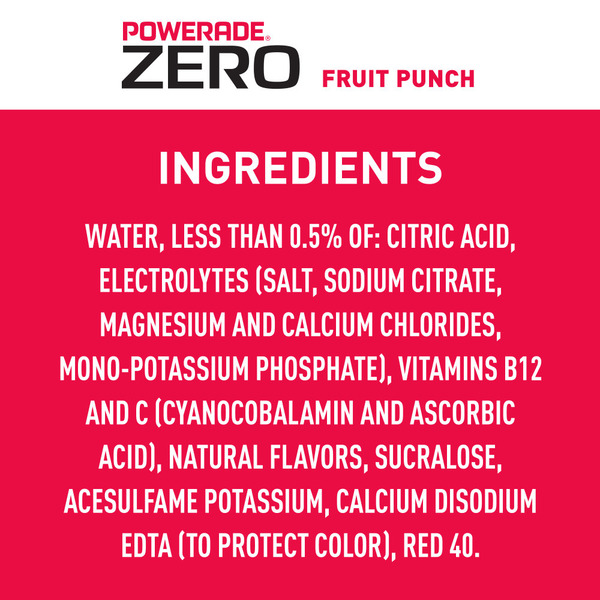 POWERADE Fruit Punch Zero Sugar Sports Drink Bottle - Image 6