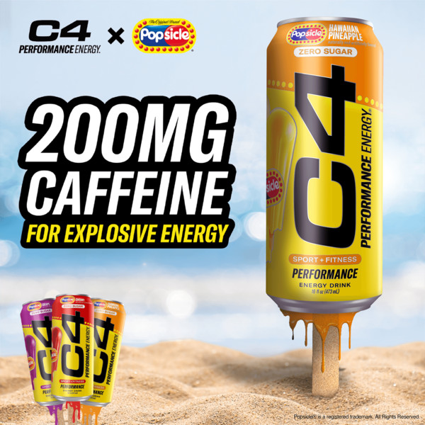C4 Energy C4 Energy - Yellow Can, Carbonated, Hawaiian Pineapple Popsicle - Image 5