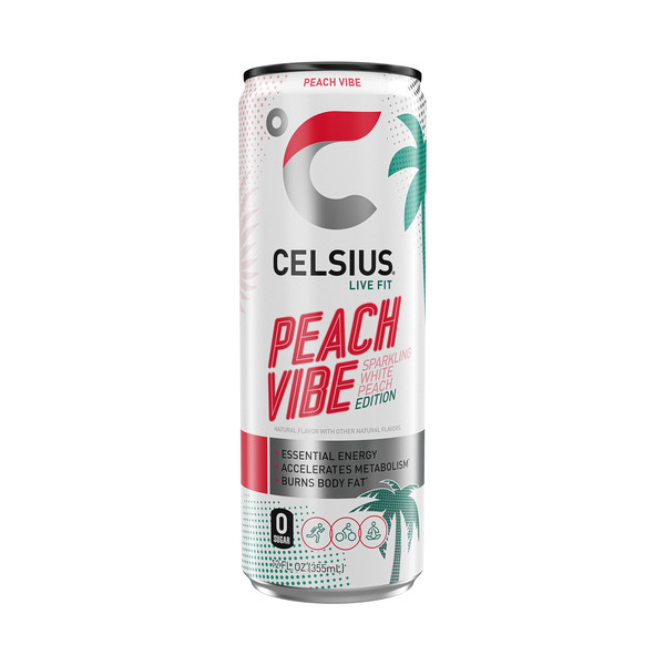 CELSIUS Sparkling Peach Vibe, Energy Drink