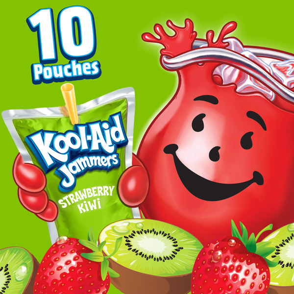 Kool-Aid Jammers Strawberry Kiwi Flavored Kids 0% Juice Drink Pouches - Image 5