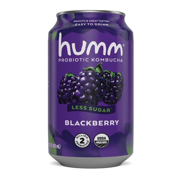 Humm Kombucha Blackberry, Probiotic Kombucha