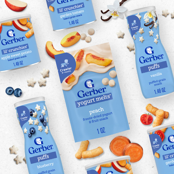 Gerber Stage 3 Baby Snacks Blueberry Puffs Puffed Grain Snack Baby Led Feeding - Image 7