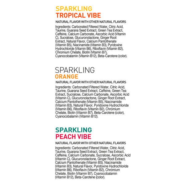 Celsius Sparkling Tropical Vibe/Orange/Peach Vibe Energy Drink Variety Pack - Image 2