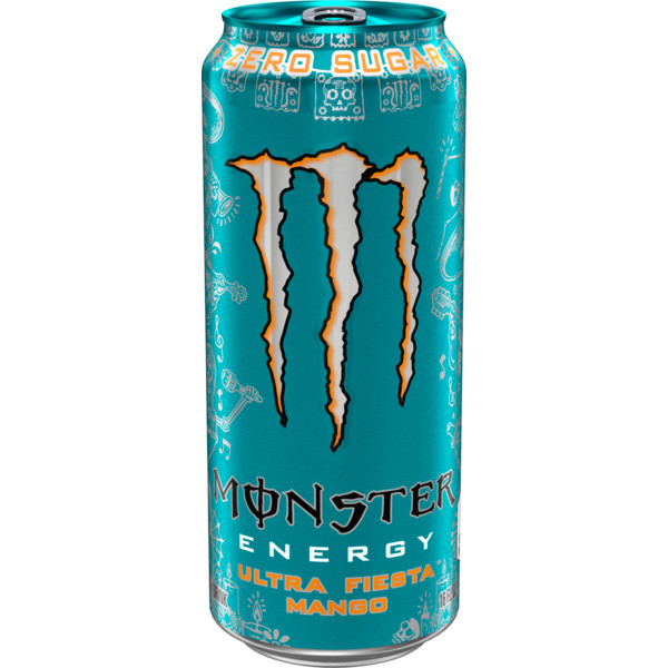Monster Energy Ultra Monster Ultra, Fiesta Mango, Sugar Free Energy Drink, 16 Fl Oz