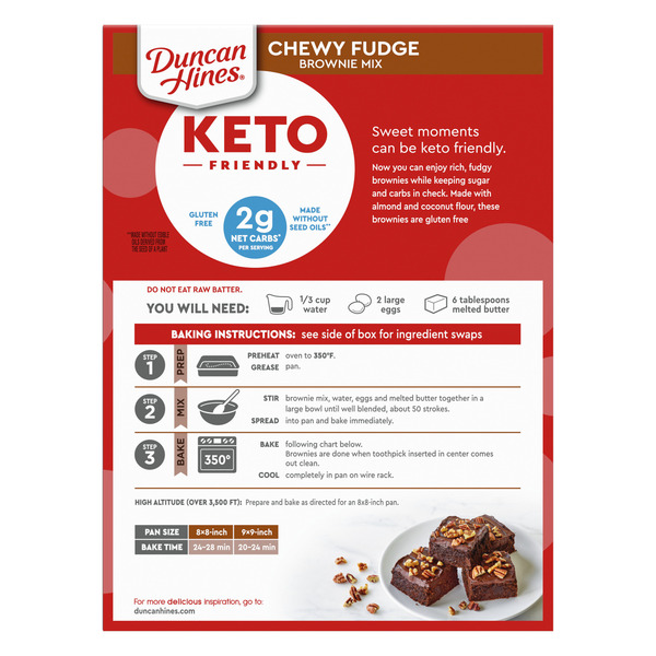 Duncan Hines Keto Friendly Chewy Fudge Brownie Mix - Image 6