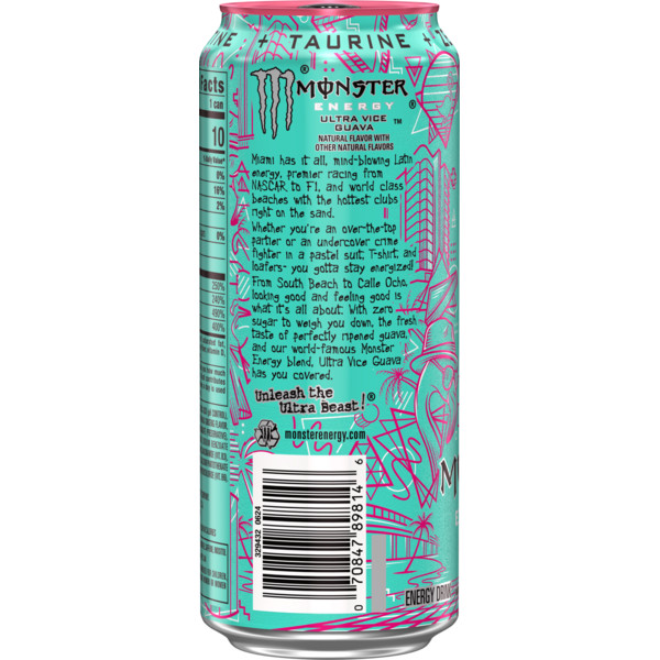 Monster Energy Ultra Ultra Vice Guava Zero Sugar Energy Drink - Image 2