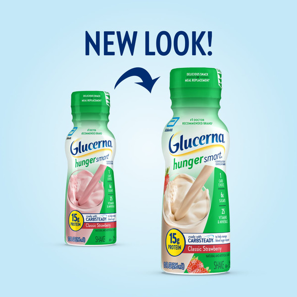 Glucerna Hunger Smart, Diabetic Drink to Support Blood Sugar Management, Classic Strawberry, 10-fl-oz Bottle, 6 Count - Image 2