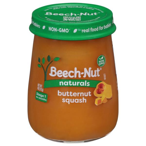 Beech-Nut Naturals Stage 1 Baby Food, Butternut Squash, 4 oz Jar