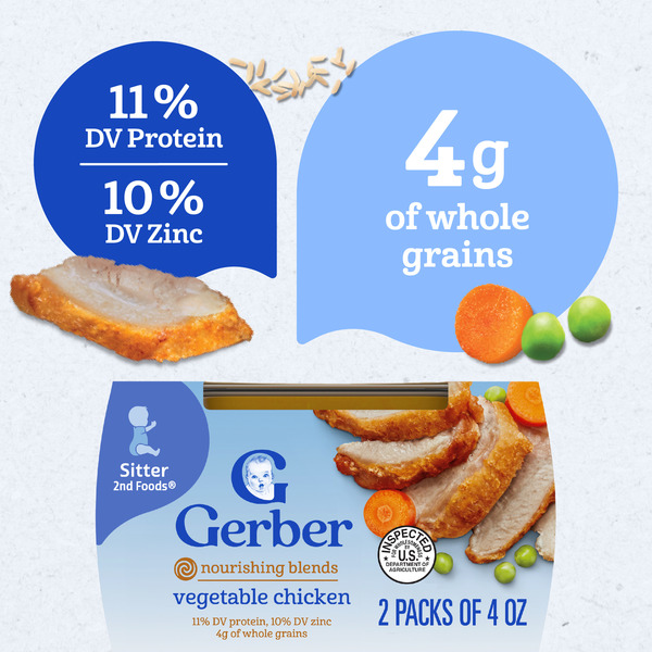 Gerber Vegetable Chicken Nutritious Dinner 2nd Foods - Image 5