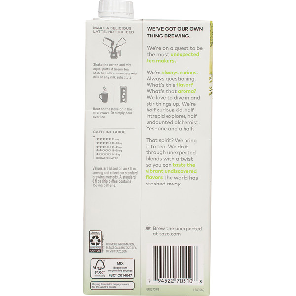 TAZO Tea Matcha Latte Green Tea Concentrate - Image 4