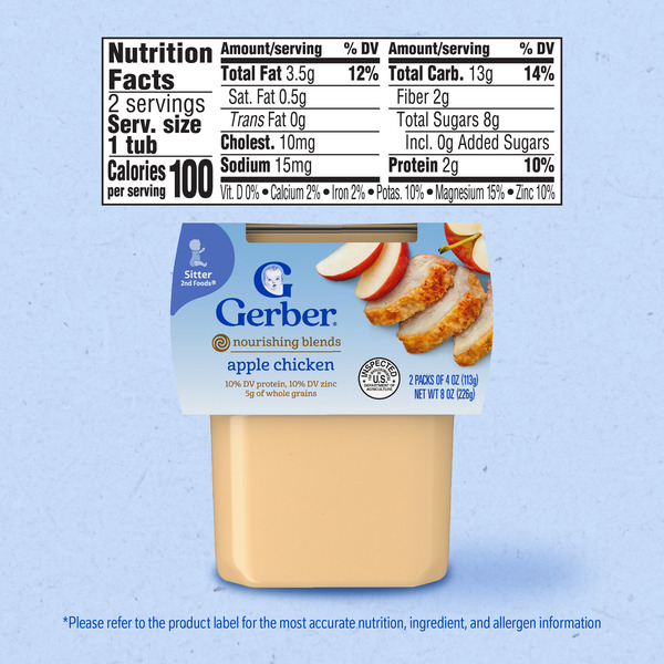 Gerber Apples & Chicken Nutritious Dinner 2nd Foods - Image 7