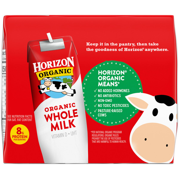 Horizon Organic Shelf Stable Whole Milk Boxes, 8 fl oz, 6 Count​ - Image 4