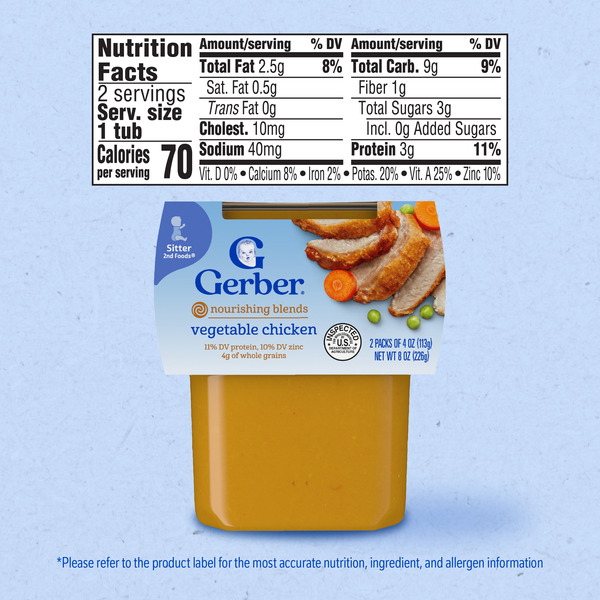 Gerber Vegetable Chicken Nutritious Dinner 2nd Foods - Image 7