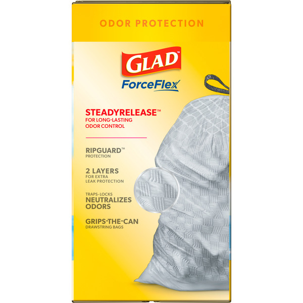 Glad ForceFlex Tall Kitchen Trash Bags, 13 Gallon, Fresh Clean Scent with Febreze - Image 5