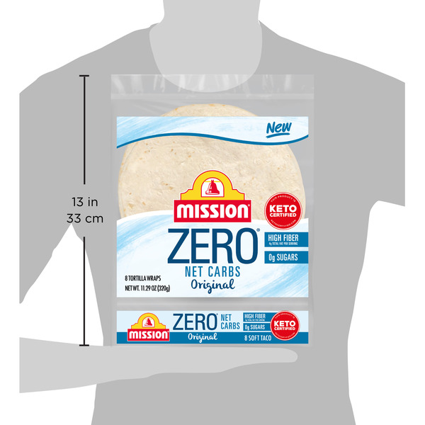 Mission Zero Net Carbs Original Flour Tortillas, Soft Taco Size, 8 Count - Image 3