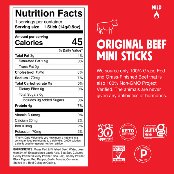 Chomps Mini Original Beef Sticks - Image 2