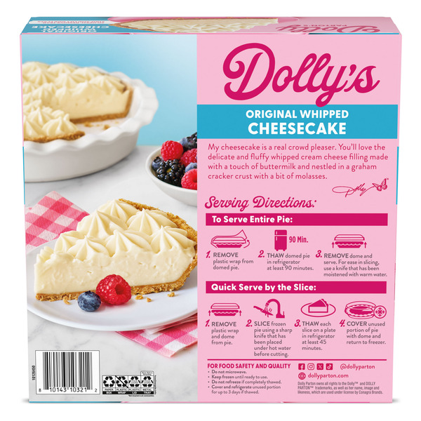 Dolly Parton Original Whipped Cheesecake Thaw-and-Serve, Frozen - Image 6