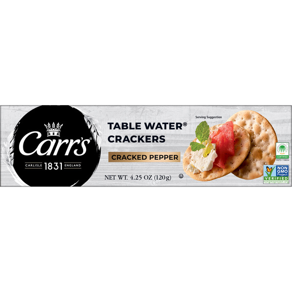 Carr's Cracked Pepper Table Water Crackers, Baked Snack Crackers - Image 4