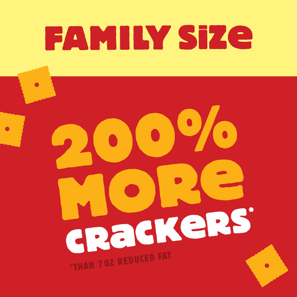 Cheez-It Reduced Fat Original Cheese Crackers, Baked Snack Crackers, Family Size, 19 oz - Image 6