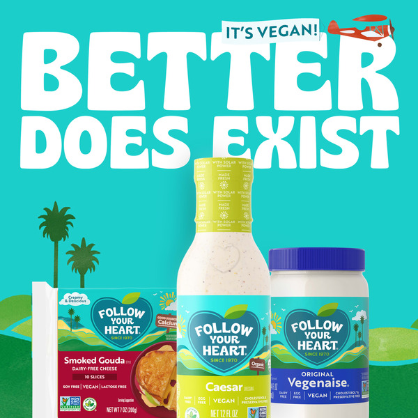 Follow Your Heart Vegenaise Dressing and Sandwich Spread, Avocado Oil, Dairy Free, Egg Free Mayo, Creamy Dressing and Sandwich Spread Without Cholesterol or Preservatives, 14 FL OZ Jar - Image 8