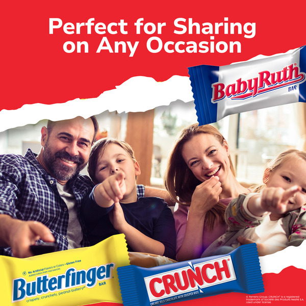 Assorted Butterfinger, CRUNCH and Baby Ruth Minis Size Party Pack, 90 Pieces Assorted Candy Bars - Image 4