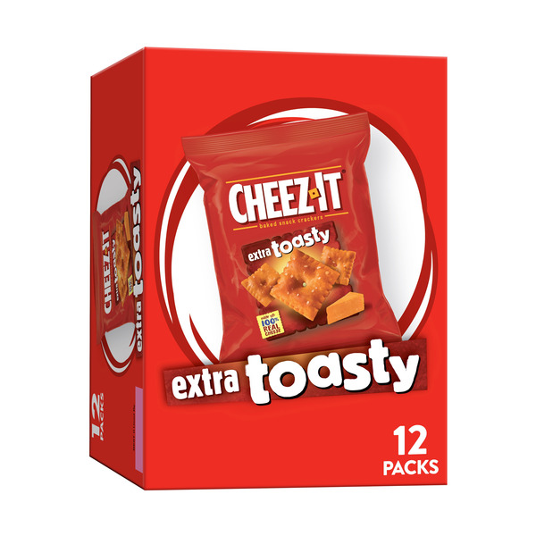 Cheez-It Extra Toasty Cheese Crackers, Baked Snack Crackers