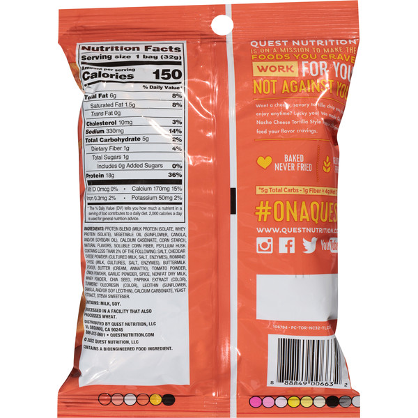 Quest Tortilla Style Nacho Cheese Flavor Protein Chips - Image 4