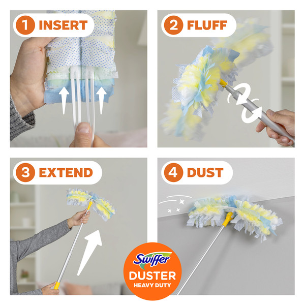 Swiffer Duster Kit with Super Extendable Handle, Heavy Duty Starter Kit with Refills - Image 7