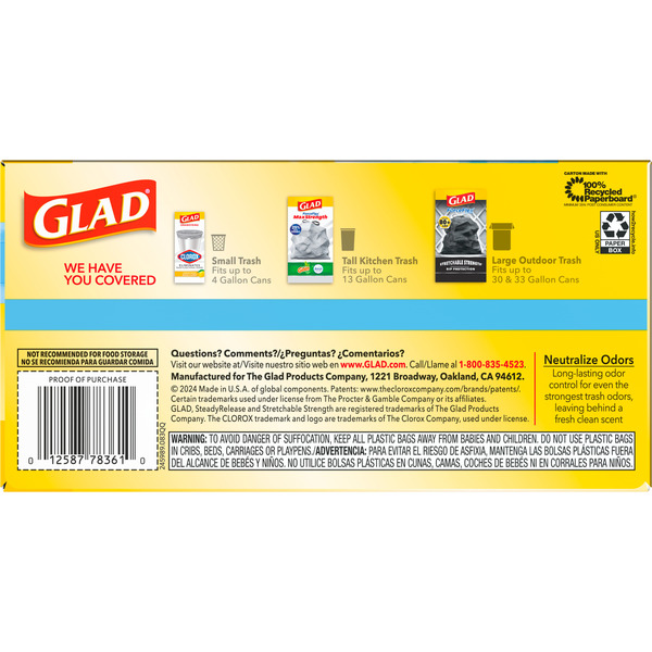 Glad ForceFlex Tall Kitchen Trash Bags, 13 Gal, Fresh Clean Scent with Febreze - Image 5