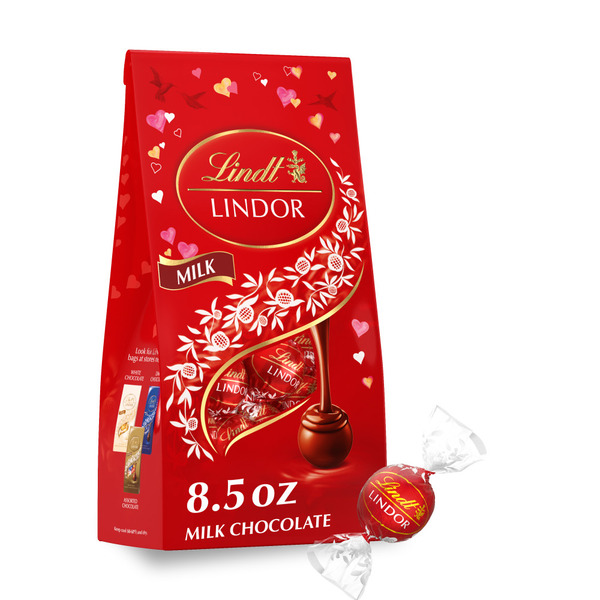 Lindt Lindor Valentine's Day Milk Chocolate Candy Truffles