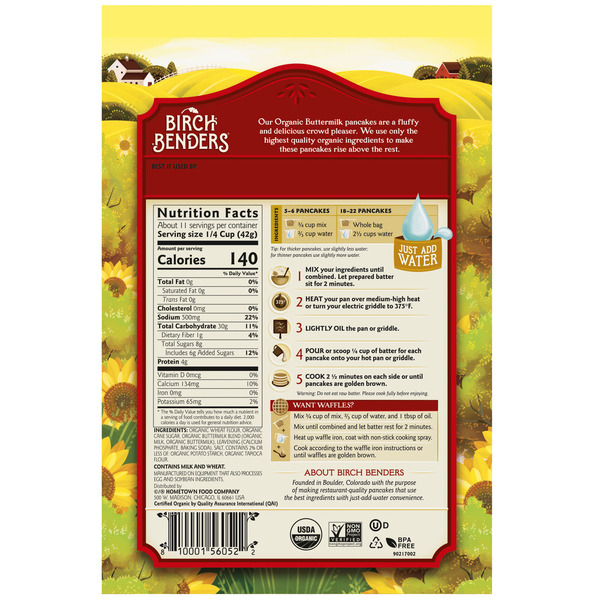 Birch Benders Organic Buttermilk Pancake & Waffle Mix, 16oz - Image 7