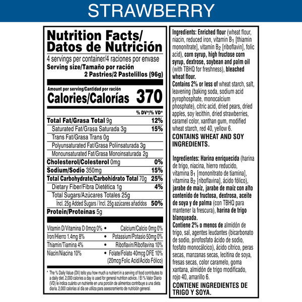 Pop-Tarts Unfrosted Strawberry Toaster Pastries, Breakfast Foods, 8 Count - Image 8