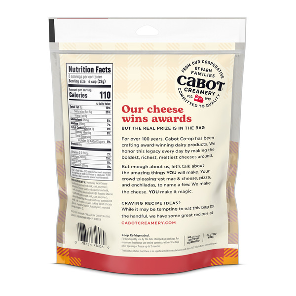 Cabot 4 Cheese Mexican Shredded Cheddar Cheese 8 oz - Image 9