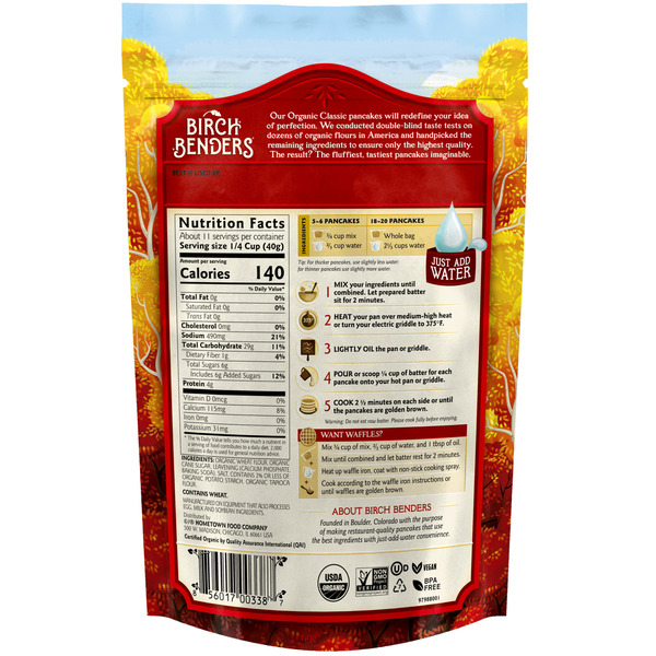 Birch Benders Organic Classic Pancake & Waffle Mix, 16oz - Image 8