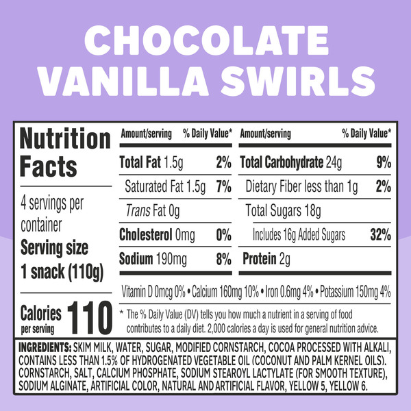 Jell-O Original Chocolate Vanilla Swirls Refrigerated Pudding Cup Snacks - Image 6