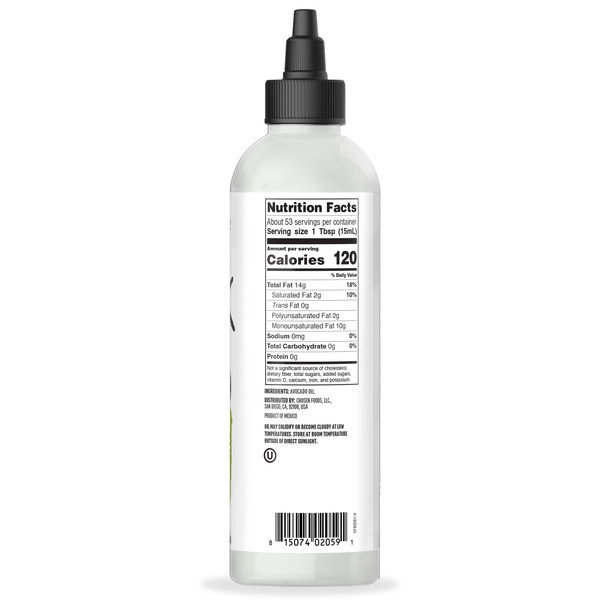 Chosen Foods 100% Pure Avocado Oil, Squeeze Bottle - Image 2