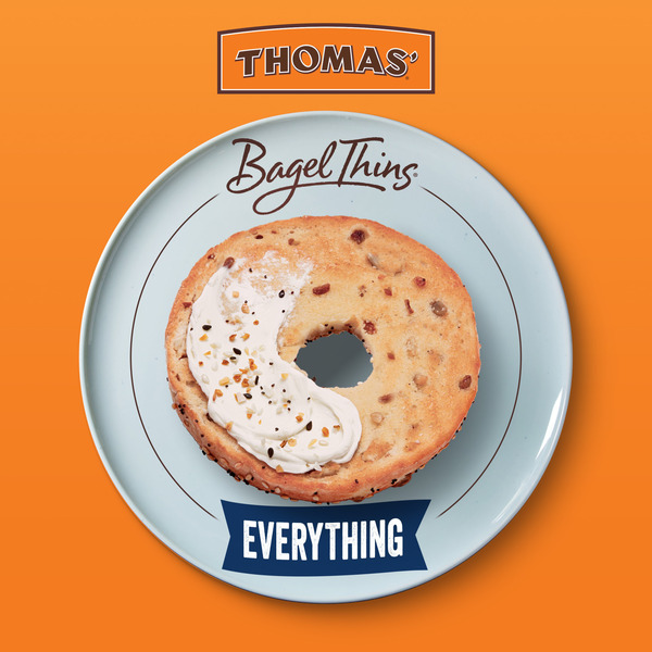 Thomas’ Bagel Thins, 8 count, Everything Bagels - Image 3
