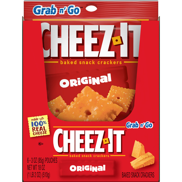 Cheez-It Original Cheese Crackers, Baked Snack Crackers, Grab and Go, 6 Count - Image 7