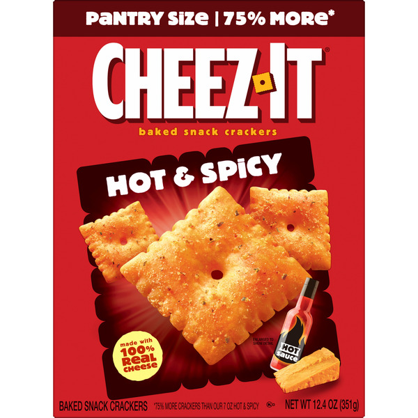 Cheez-It Hot and Spicy Cheese Crackers, Baked Snack Crackers, 12.4 oz - Image 9