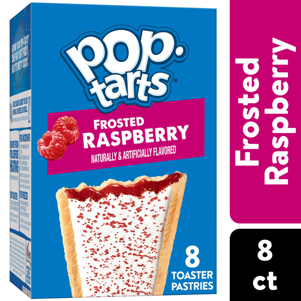 Pop-Tarts Frosted Raspberry Toaster Pastries, Breakfast Foods, 8 Count