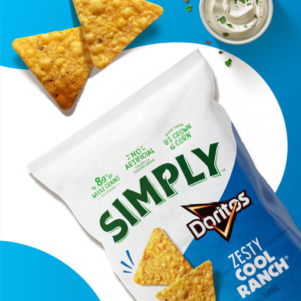 Simply Doritos Tortilla Chips Zesty Cool Ranch Flavored - Image 4