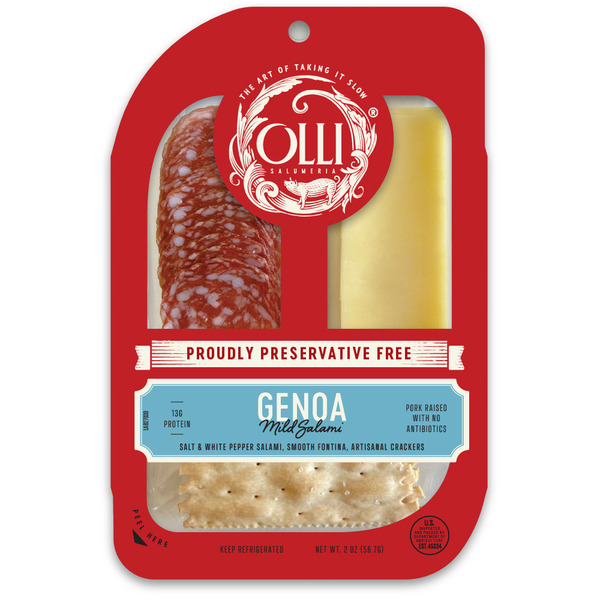 Olli Salumeria Snack Pack with Genoa Salami, Fontina Cheese, Crackers