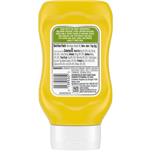 Heinz Organic Yellow Mustard - Image 2