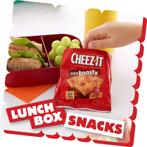 Cheez-It Extra Toasty Cheese Crackers, Baked Snack Crackers - Image 4