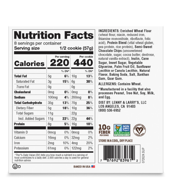 Lenny & Larry's Protein Cookie, Chocolate Chip - Image 4
