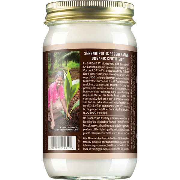 Dr. Bronner's Coconut Oil, Virgin, Whole Kernel - Image 2