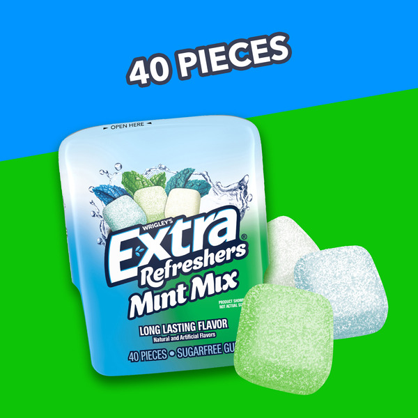 Extra Gum Refreshers Mint Mix Sugar Free Chewing Gum Piece Bottle - Image 3